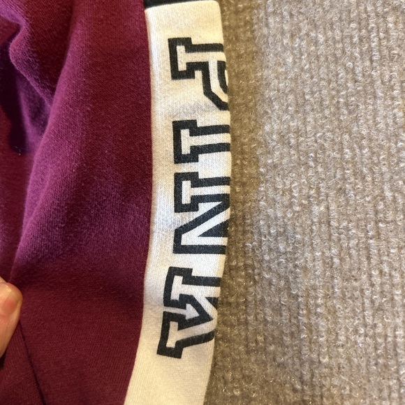 Maroon and Black Zip-Up Hoodie 1526 - Picture 2 of 5